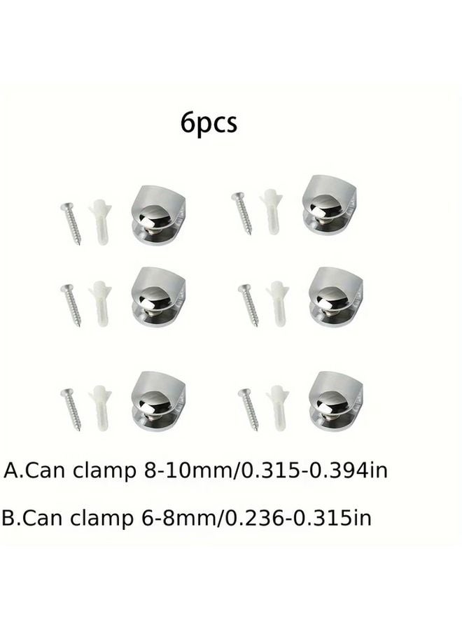 Chrome Plated Cabinet Clamps For 8 10mm Glass Shelves Bathroom Accessories - Image 2