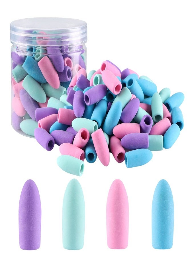Aipker Pencil Erasers, Pencil Eraser Toppers, Cap Erasers, Pencil Top Erasers for Kids, Pencil Top Erasers Bulk (80Pcs/Box) - Image 1