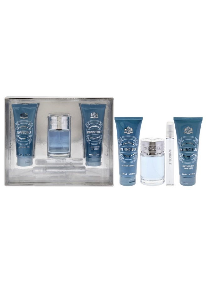 NEW BRAND Invincible By New Brand For Men - 4 Pc Gift Set 3.3Oz Edt Spray, 0.5Oz Edt Spray, 4.3Oz After Shave, 4.3Oz Shower Gel  - Image 1