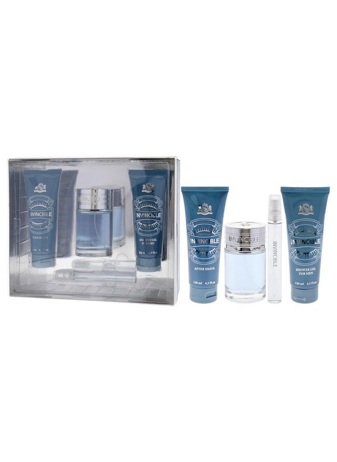 NEW BRAND Invincible By New Brand For Men - 4 Pc Gift Set 3.3Oz Edt Spray, 0.5Oz Edt Spray, 4.3Oz After Shave, 4.3Oz Shower Gel  - Image 4