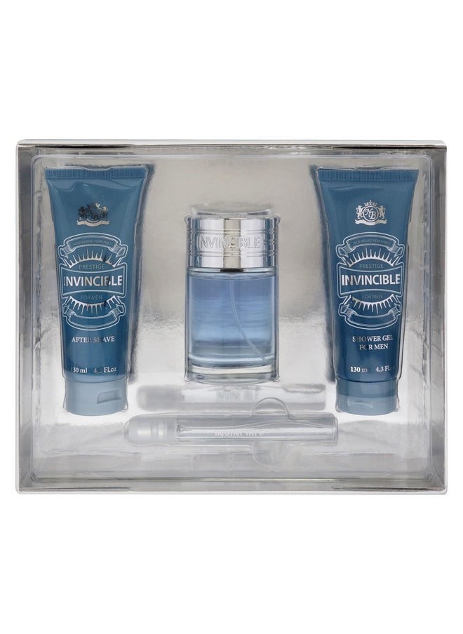 NEW BRAND Invincible By New Brand For Men - 4 Pc Gift Set 3.3Oz Edt Spray, 0.5Oz Edt Spray, 4.3Oz After Shave, 4.3Oz Shower Gel  - Image 5