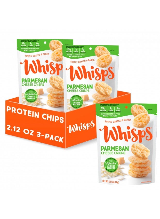 Whisps Cheese Crisps Parmesan Cheese | Protein Chips | Healthy Snacks | Protein Snacks, Gluten Free, High Protein, Low Carb Keto Food (2.12 Oz, 3 Pack) - Image 2