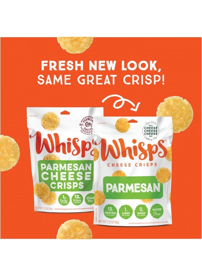 Whisps Cheese Crisps Parmesan Cheese | Protein Chips | Healthy Snacks | Protein Snacks, Gluten Free, High Protein, Low Carb Keto Food (2.12 Oz, 3 Pack) - Image 3