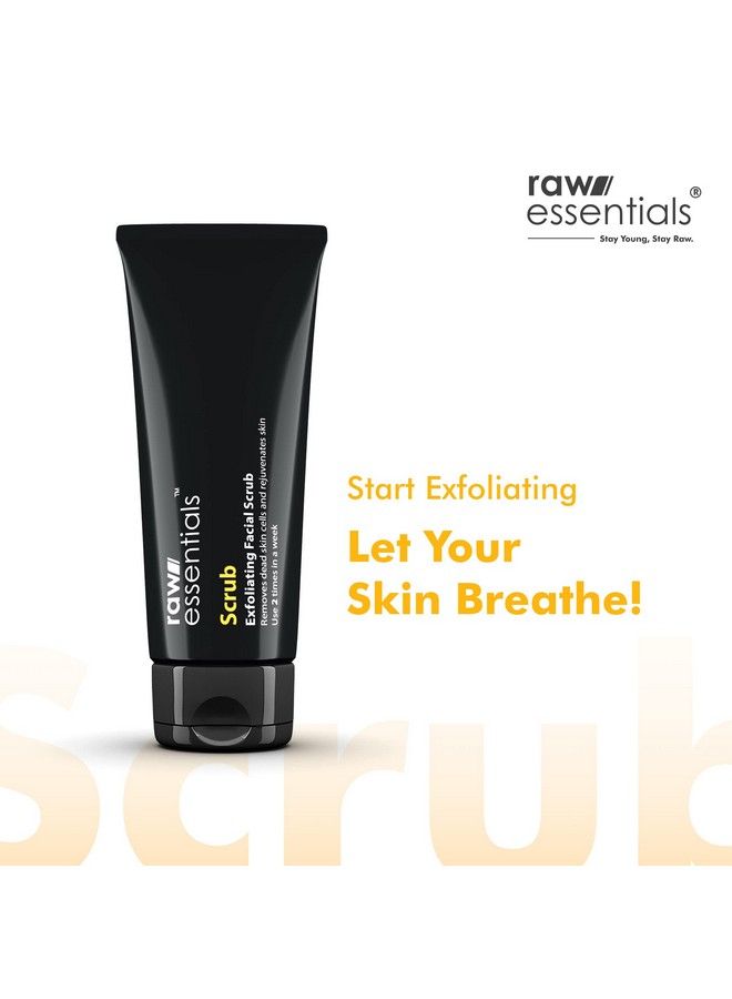 Raw Essentials Scrub Exfoliating Face Scrub 100G Apricot Granules With Natural Aloevera Liquid & Menthol Cooling - Image 5
