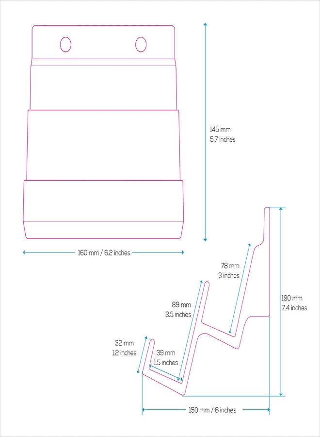 BRAINWAVZ Dual Gaming Keyboard Stand for Wall Mounting - Adhesive or Screw Mount Installation - Stylish and Space Saving Solution for Gamers, Home & Office (KBW03) - Image 2