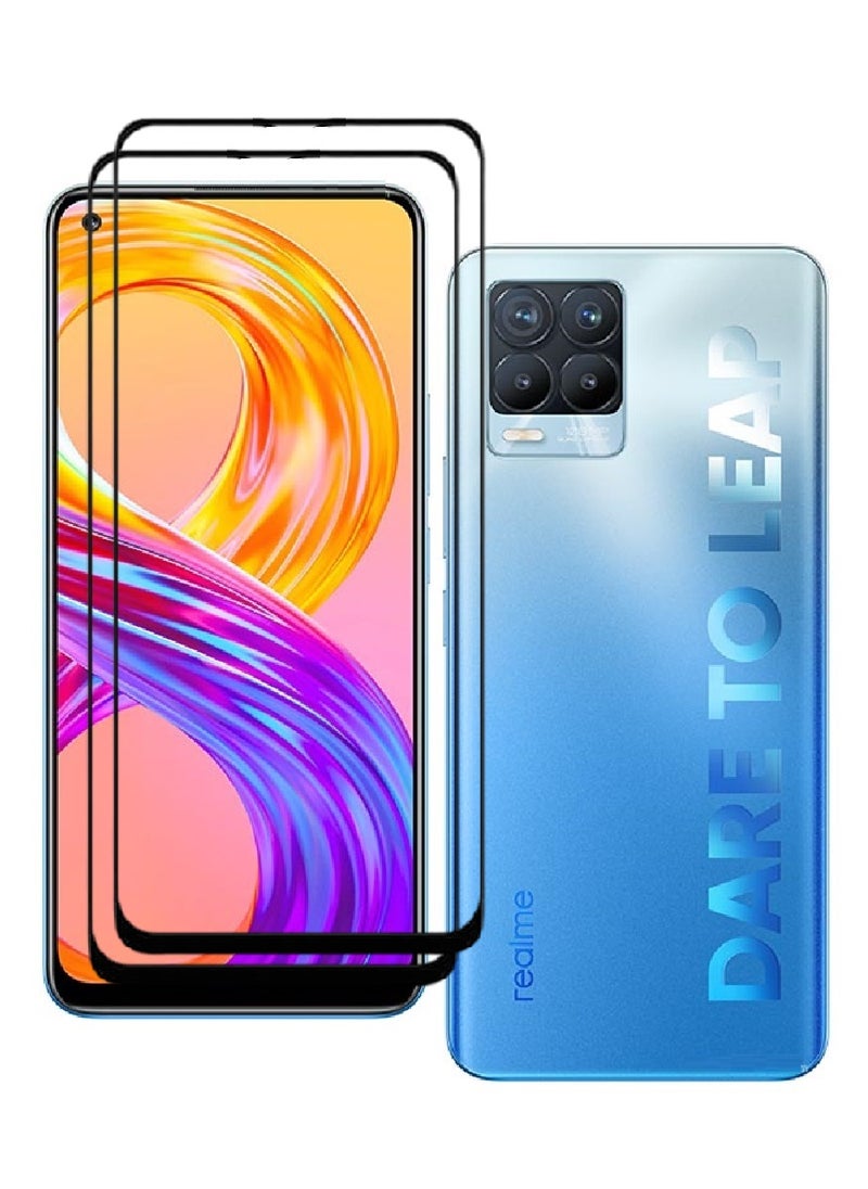 AINA 2 Pieces Tempered Glass Screen Protector 5D Designed For Realme 8 Pro Full Glue Edge to Edge Full Screen Coverage And Bubble Free - Image 1