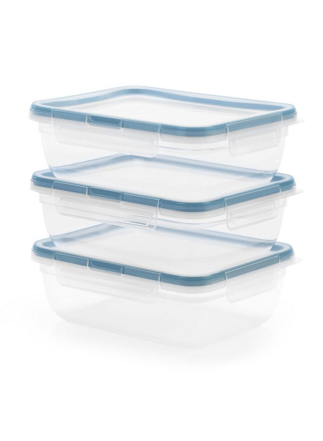 Snapware Total Solution 3-Pack (8.5-Cup) Plastic Food Storage Containers Set, Leakproof & Airtight Locking Lids Rectangular Tupperware, Non-Toxic BPA-Free Lids, Microwave Dishwasher Freezer Safe - Image 3