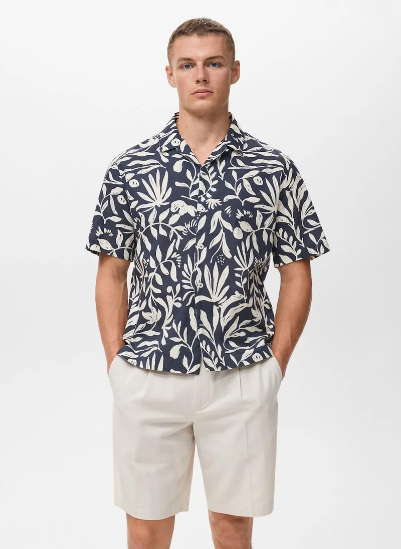 Mango Man Relaxed-fit printed shirt