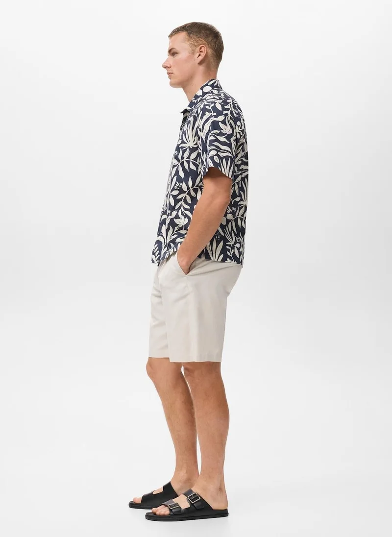 Mango Man Relaxed-fit printed shirt