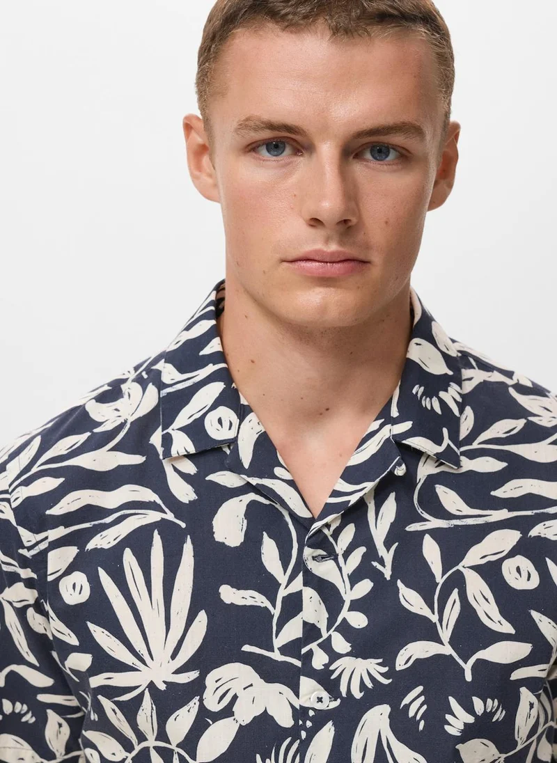 Mango Man Relaxed-fit printed shirt