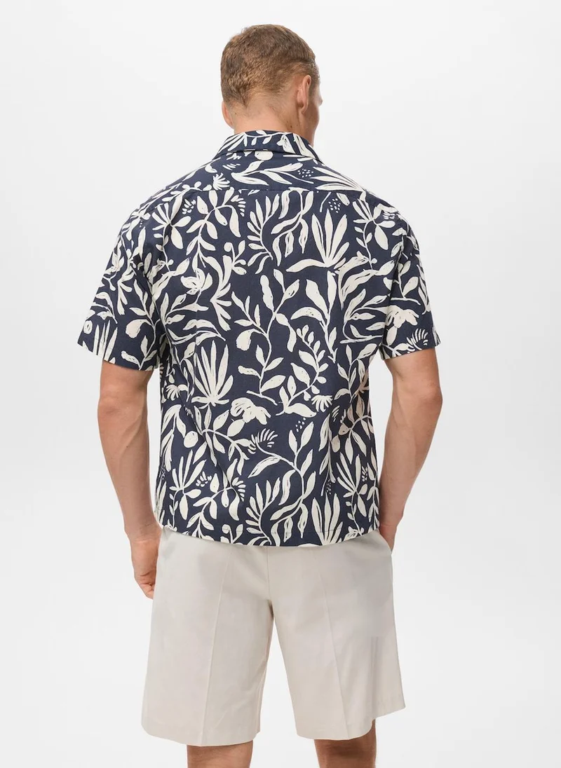 Mango Man Relaxed-fit printed shirt