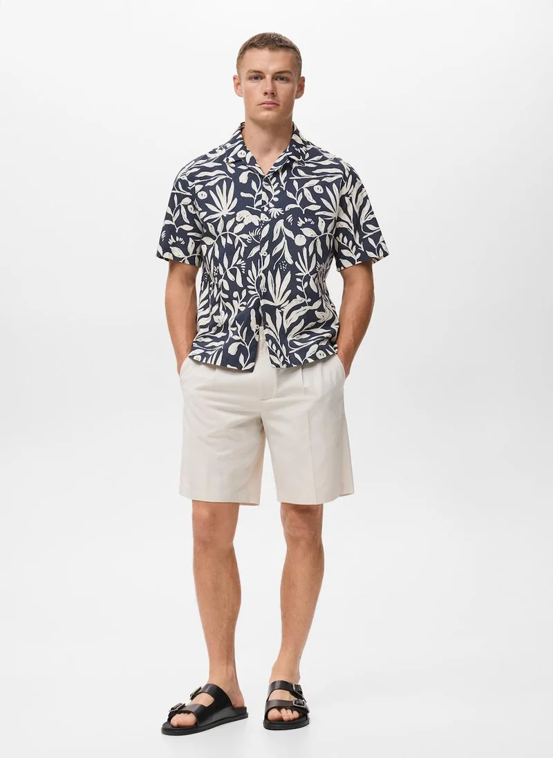 Mango Man Relaxed-fit printed shirt