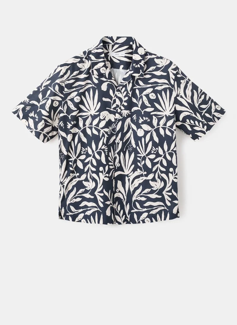 Mango Man Relaxed-fit printed shirt