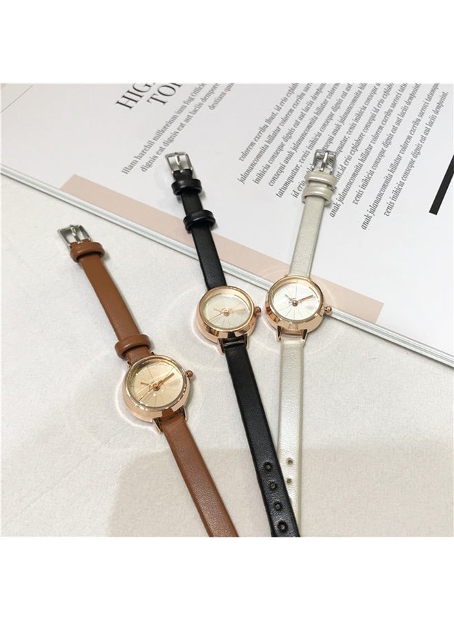 DUNISO Fashion  Ladies Wrist watch with White Dial, Adjustable Soft Strap (White) - Image 3