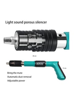 BONAI Nail Wall Fastening Tool, Manual Steel Concrete Nail gun, DIY Wood Working and Cement with Extra 30pcs Nails, 5 Speed, Stainless Handle, Green  - Image 4