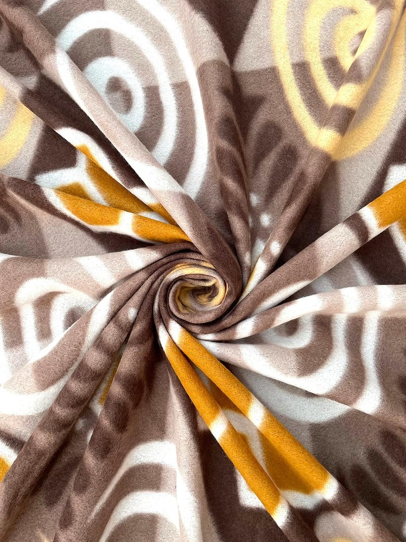 BREVARD BREVARD Single Bed Woolen Fabric Geometric Quilt CoverDuvet CoverRajai CoverBlanket Cover for Winters 60x90 Inches Brown and Green Combo of 2  - Image 4