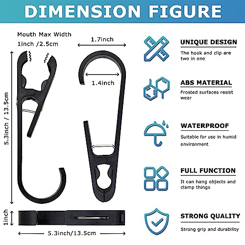 XoYoZo Laundry Hooks with Clips Hanger Closet Organizer Clamps Socks Boot Bras Towels for Bathroom Wardrobe Kitchen Office 4Pcs (Green) - Image 4