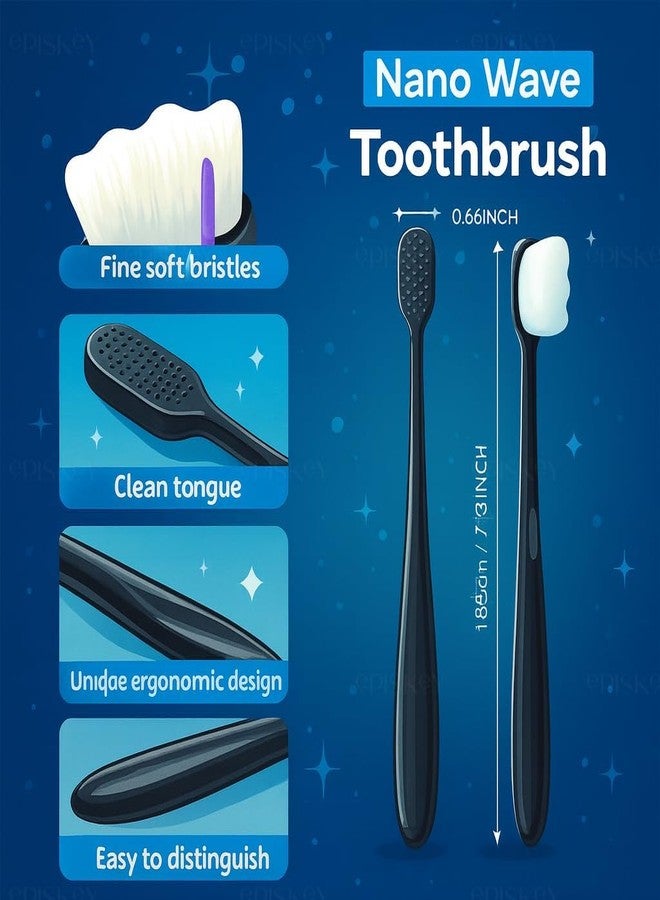 Episkey Toothbrush for Sensitive Gums, Micro Fur Manual Toothbrush with 20000 Soft Floss Bristle for Men, Women, Elderly, Braces and Gum Recessions, Protect Fragile Gums (Multicolor (Pack Of 3 - Image 4