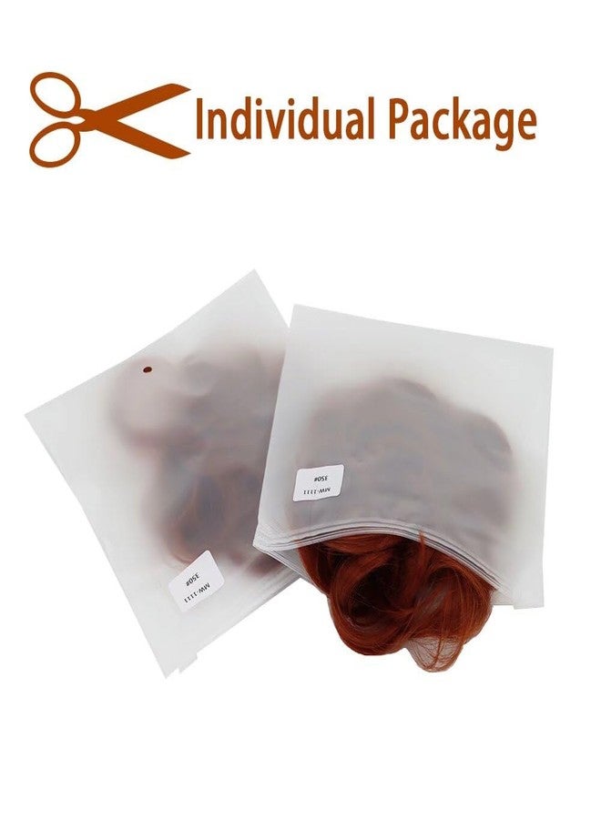 iLUU 2pcs Copper Red Messy Hair Bun Extensions Orange Red Synthetic Hair Scrunchie Scrunchy Updo Chignons Fire Color Hairpiece for Women Girl Lady Party Cosplay (#350) - Image 4