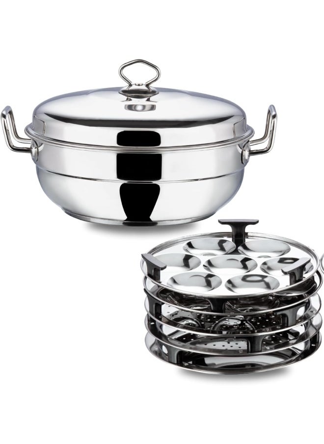 Stainless Steel Multi Kadai with 5 Plates - 26cm