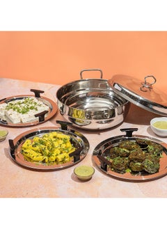 VINOD Stainless Steel Multi Kadai with 5 Plates - 26cm  - Image 2