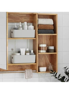 Beauenty 4 PCS/SET Storage Box Storage Bin Toy Baskets Food Storage Containers for Organizing Storage Basket Organizer with Handles for Kitchen Home Office Closet Nursery WHITE  (30.5*20.2*12cm)  - Image 5