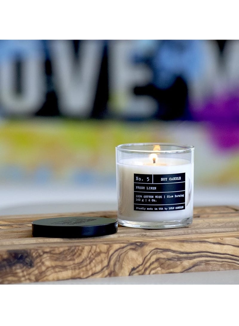 Lulu Candles Lulu Candles | Black Tea & Sage | Luxury Scented Soy Jar Candle | Hand Poured in The USA | Highly Scented & Long Lasting- 6 Oz. - Image 3