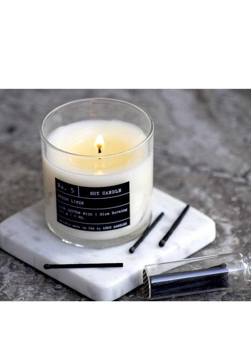 Lulu Candles Lulu Candles | Black Tea & Sage | Luxury Scented Soy Jar Candle | Hand Poured in The USA | Highly Scented & Long Lasting- 6 Oz. - Image 4