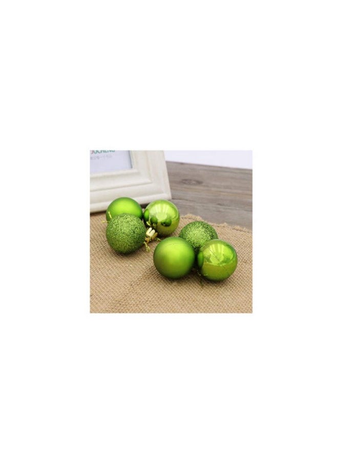 lasenersm lasenersm 24 Pieces 1.18"/3cm Shatterproof Christmas Ball Ornaments Packed in Plastic Barrel Shatterproof Christmas Tree Balls Ornament Use for Christmas Small Tree Wedding Birthday Green  - Image 2