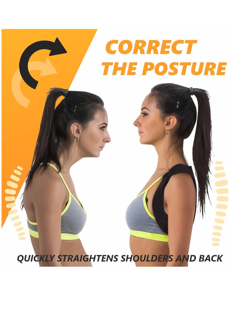 general Back Brace Posture Corrector for Women and Men, Adjustable Upper Back Brace and Shoulder Brace Straightener, Back Straightener for Men, Upper Back Corrector to Reveal Discomfort From Neck and Shoulder - Image 2