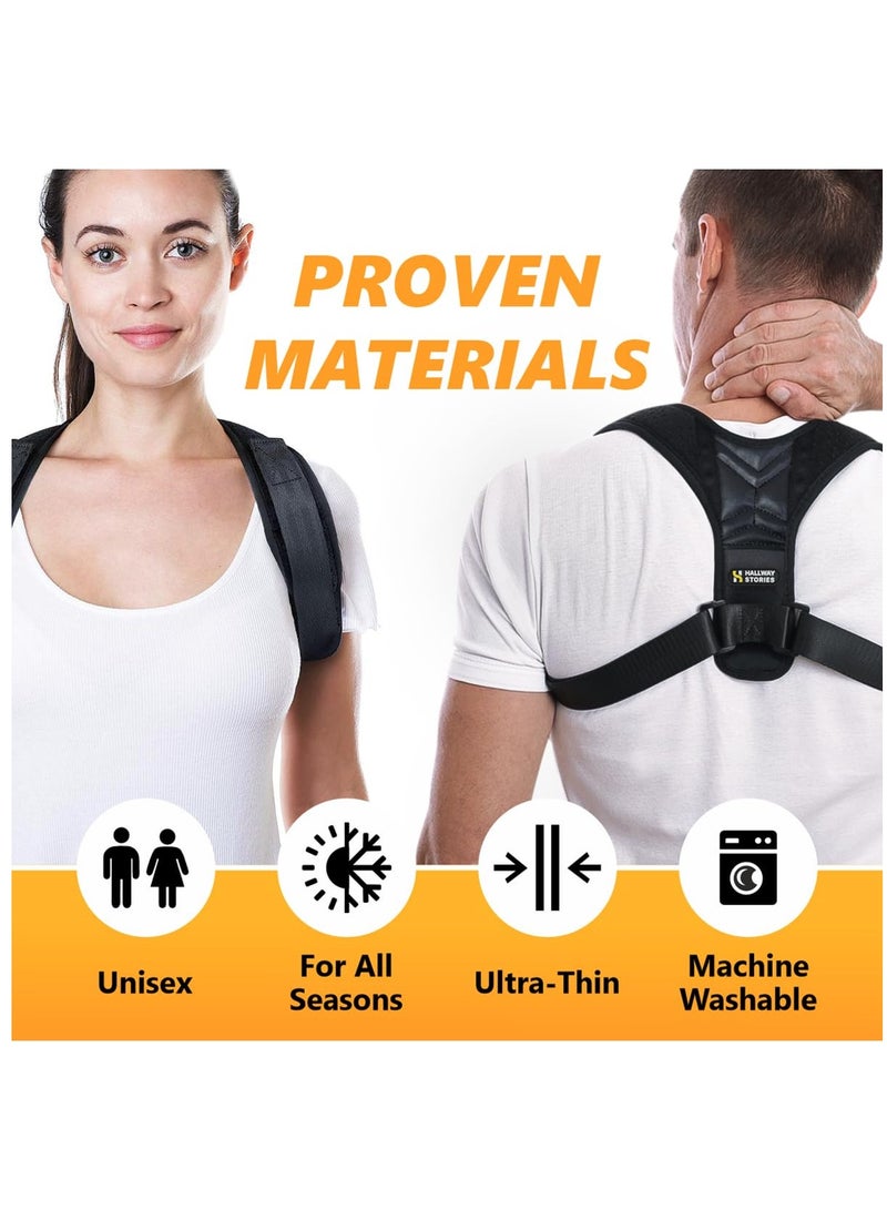 general Back Brace Posture Corrector for Women and Men, Adjustable Upper Back Brace and Shoulder Brace Straightener, Back Straightener for Men, Upper Back Corrector to Reveal Discomfort From Neck and Shoulder - Image 5