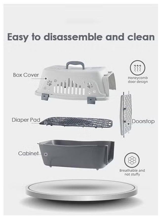 Bukela Pet Transport Crate, Hard-sided Puppy Carrier  With Front Door, Easy to Assemble, With Secure Side Buckle Construction, Travel Cat and Dog Crate for Quick Trips, 31 Cm*46 Cm*33 Cm - Image 5