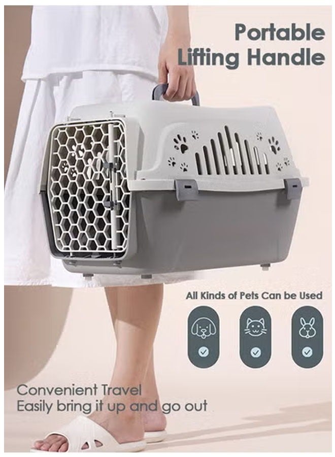 Bukela Pet Transport Crate, Hard-sided Puppy Carrier  With Front Door, Easy to Assemble, With Secure Side Buckle Construction, Travel Cat and Dog Crate for Quick Trips, 31 Cm*46 Cm*33 Cm - Image 4