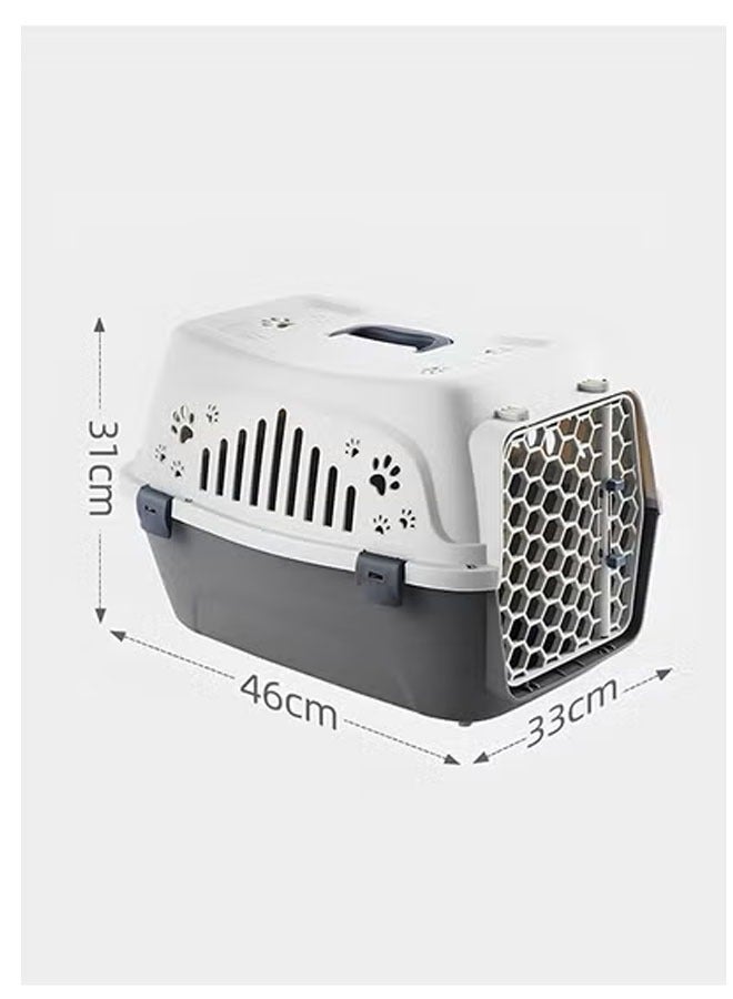 Bukela Pet Transport Crate, Hard-sided Puppy Carrier  With Front Door, Easy to Assemble, With Secure Side Buckle Construction, Travel Cat and Dog Crate for Quick Trips, 31 Cm*46 Cm*33 Cm - Image 2