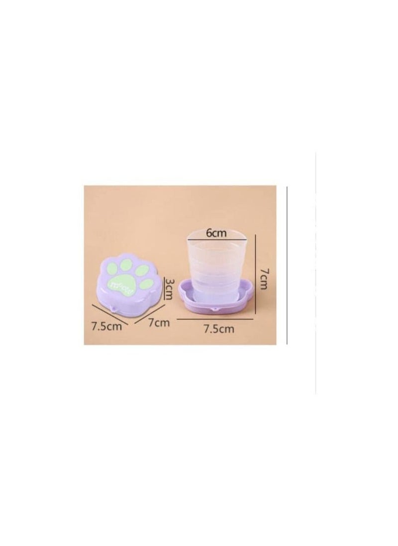Spaceshoop Cartoon Cat Claw Cup Portable Silicone Retractable Home Folding Cup Collapsible Travel Easy To Carry Camping Climbing Fold Cup  - Image 2