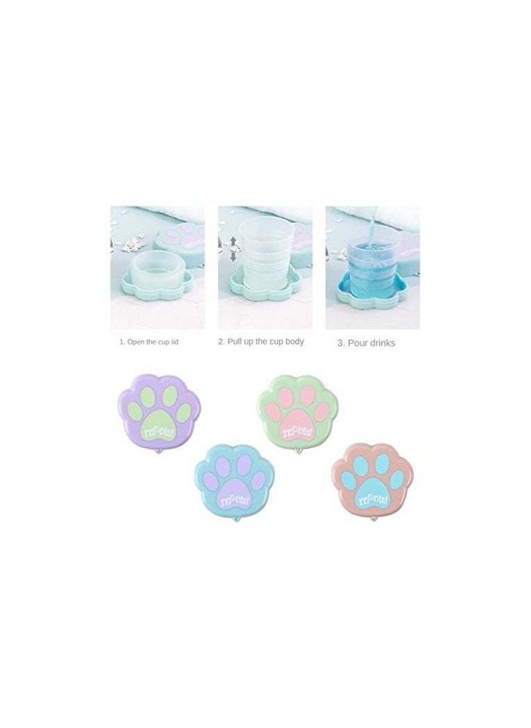 Spaceshoop Cartoon Cat Claw Cup Portable Silicone Retractable Home Folding Cup Collapsible Travel Easy To Carry Camping Climbing Fold Cup  - Image 3