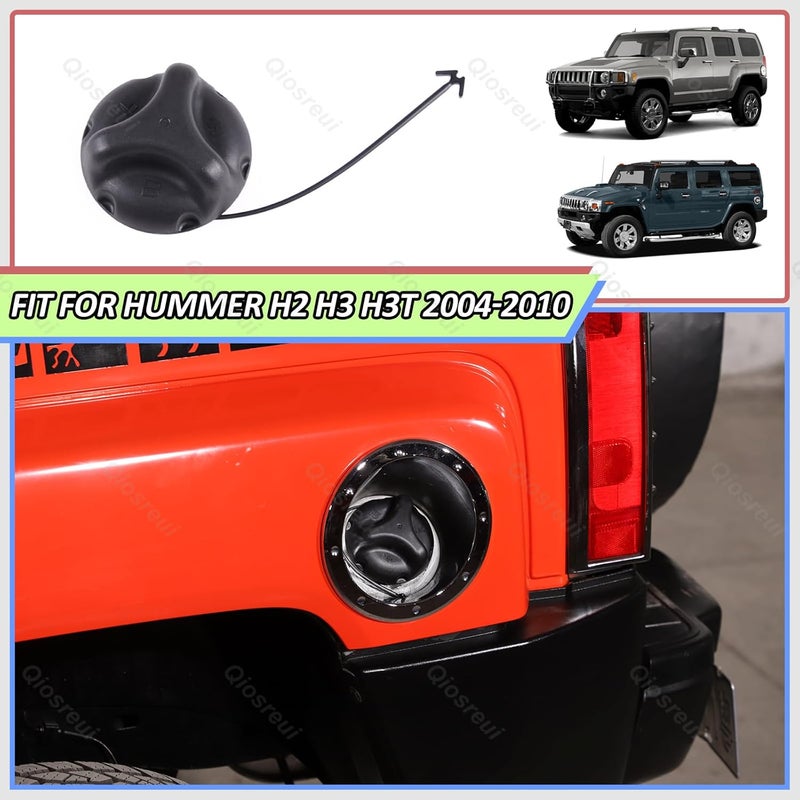 Qiosreui Fuel Cap Replace GT306, 25827646, Gas Cap Compatible with Hummer H2 H3 H3T 2004-2010, Replacement GT306 Fuel Tank Gas Cap and Fuel Cap, ABS - Image 4
