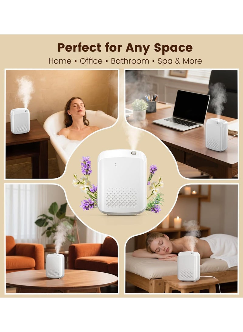 EAZZY Waterless Essential Oil Diffuser White,400ml aroma diffuser,Cold Air Scent air diffuser machine 1500 Sq.Ft Coverage for  Home Hotel Office, No-Noise scent diffuser On Wall or Table - Image 5