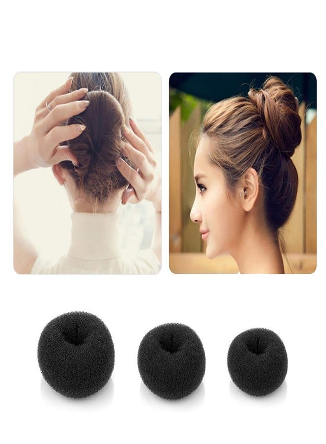 Fully Bun Maker Donut For Girls Hair Styling Accessories Juda Maker Tools Gift For Girls To Make Different Hair Style Black Pack Of 1 - Image 3
