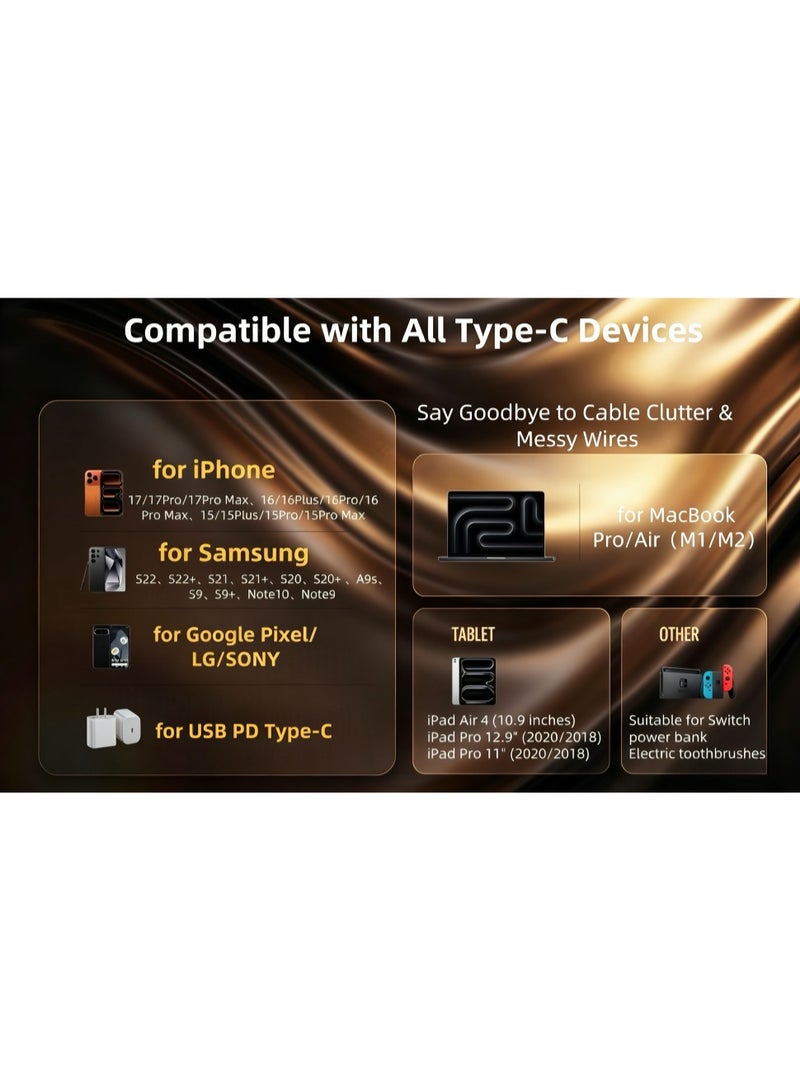 syta Invisible Holder Charger Cable with Stand,Type-C to Type-C,240W PD Fast Charging Cable with 360° Adjustable Metal Stand,2 in 1 Invisible Holder Charger Cable with Stand for Desk, Gaming (1PC) Compatible with iPhone & Samsung, Perfect for Gaming, Office & Car Travel - Image 4