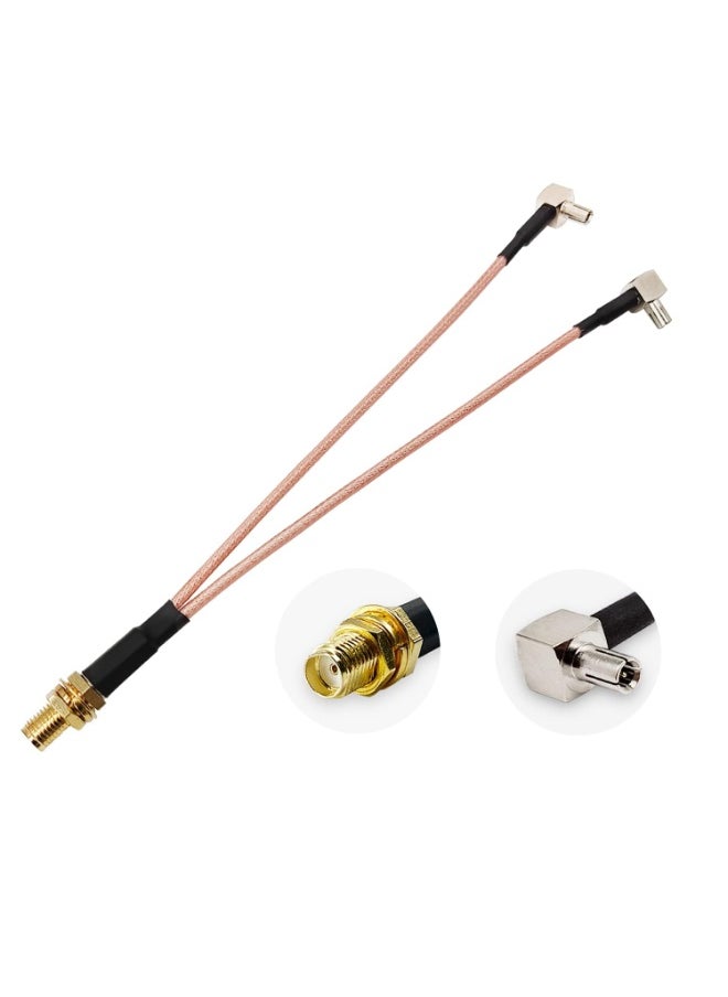 SMA SMA-TS9 Splitter Cable SMA Female to Dual TS9 Male  - Image 2