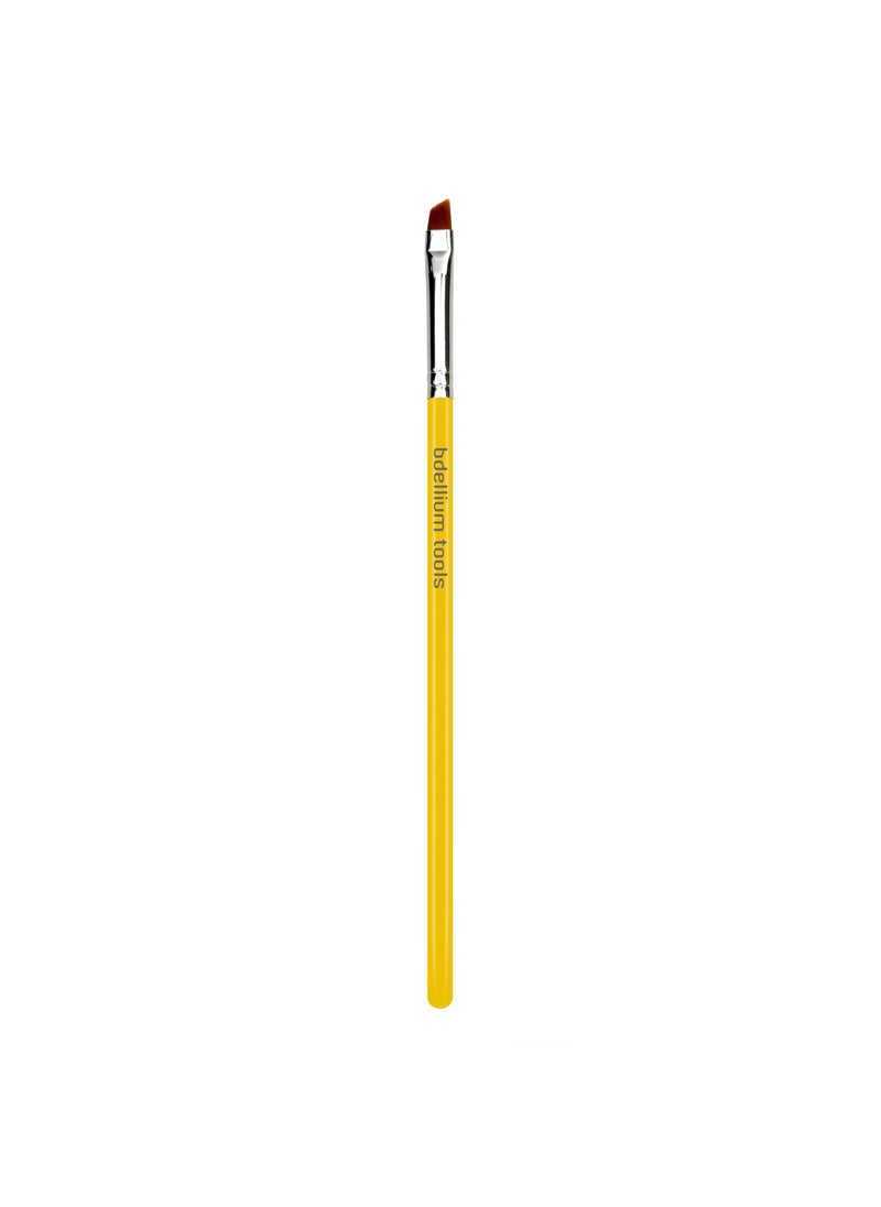 Bdellium Tools Bdellium Tools Professional Makeup Brush - Studio Series 762 Small Angle - With Soft Synthetic Fibers, For Shaping & Filling Eyebrows (Yellow, 1pc) 