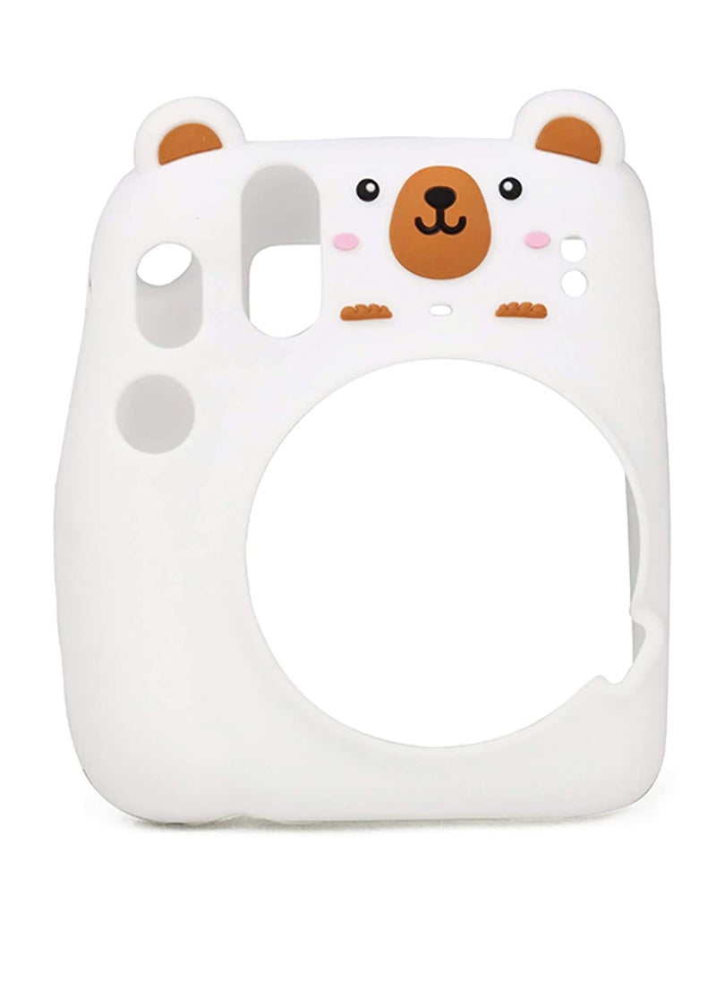 SYOSI Camera Case for Fujifilm Instax Mini 11, Polaroid Camera Silicone Cute Case for Boys Girls Men Women Scenery Photos Pictures (Bear)  - Image 4