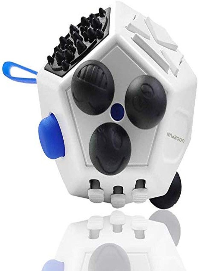 UOOEFUN Fidget Toys Kids,12 Sided Cube Toys ,Fidget Toy Relieves Stress and Anxiety,Relax for Children and Adults with ADHD ADD OCD Autism (White A2) - Image 1