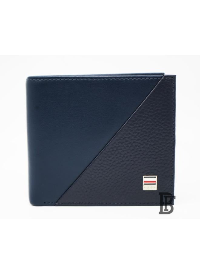 مجموعة هدايا جلدية للرجال من Tommy Hilfiger Salto مكونة من محفظة + حافظة بطاقات + قاعدة مفتاح - أزرق/أزرق+أزرق/أسود