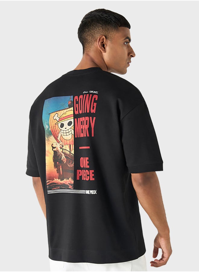 SP Characters Graphic Print Crew Neck T-Shirt  - Image 2