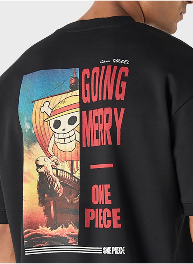 SP Characters Graphic Print Crew Neck T-Shirt  - Image 3