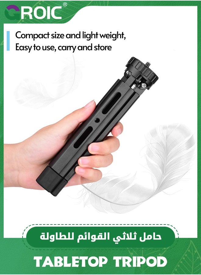 Mini Tripod Rotatable 4-Level Adjustable Tabletop Tripod Handle Grip for Osmo Mobile, DJI Ronin, Weebill, Crane, Vimble 2, Smooth, Camera, Phone, Webcam, Projector, Gimbal Stabilizers