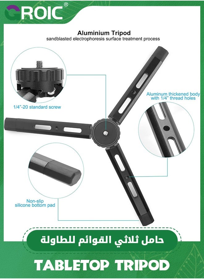 GROIC Mini Tripod Rotatable 4-Level Adjustable Tabletop Tripod Handle Grip for Osmo Mobile, DJI Ronin, Weebill, Crane, Vimble 2, Smooth, Camera, Phone, Webcam, Projector, Gimbal Stabilizers  - Image 3