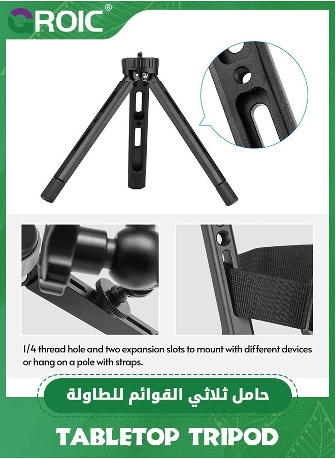 Mini Tripod Rotatable 4-Level Adjustable Tabletop Tripod Handle Grip for Osmo Mobile, DJI Ronin, Weebill, Crane, Vimble 2, Smooth, Camera, Phone, Webcam, Projector, Gimbal Stabilizers